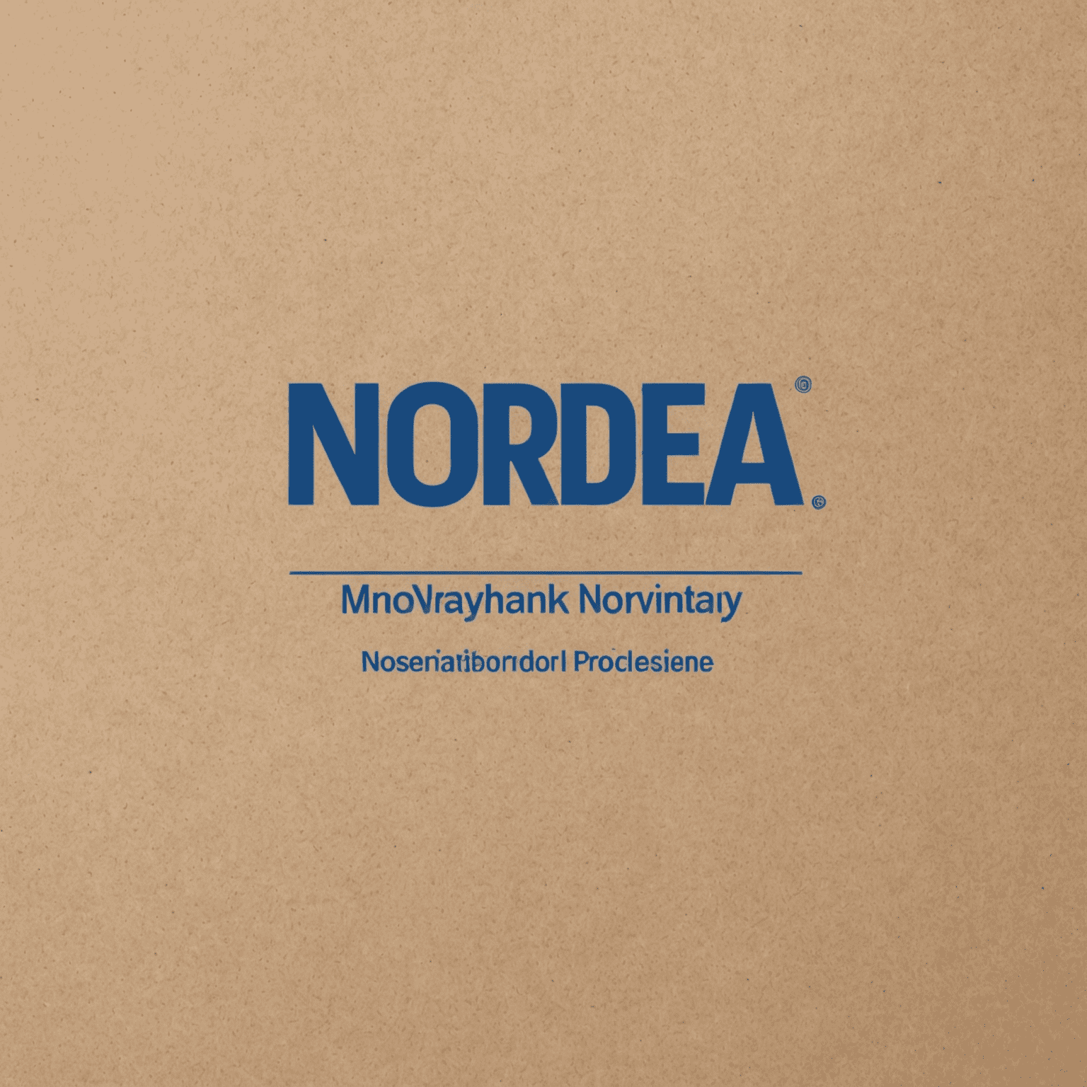 Nordean logo, sinivalkoinen teksti modernilla fontilla