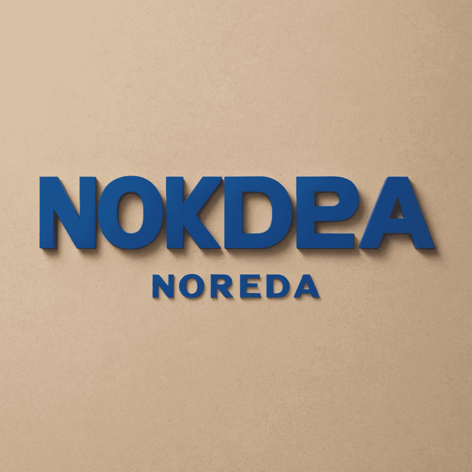 Nordean logo, sinivalkoinen teksti modernilla fontilla