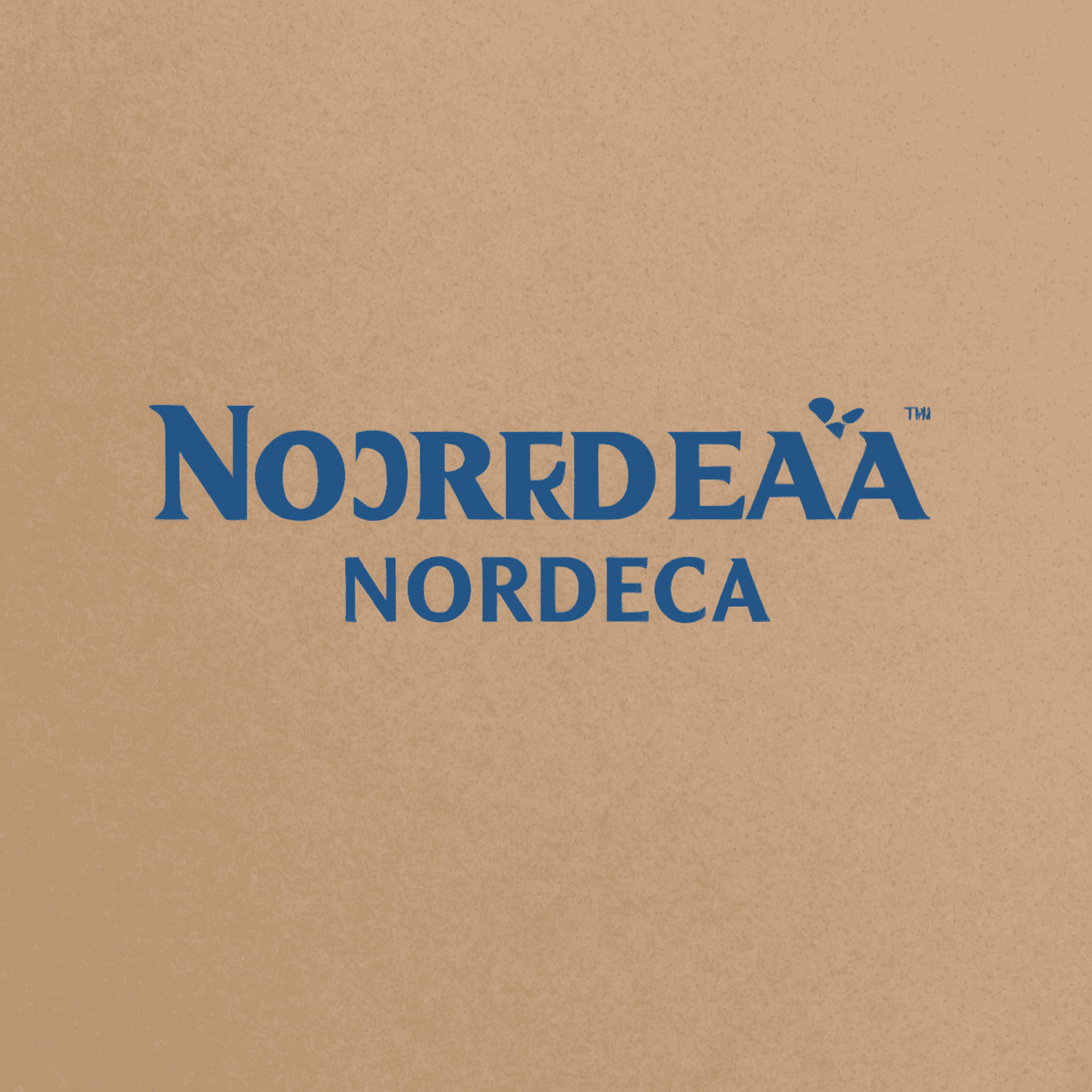 Nordean logo, sinivalkoinen teksti modernilla fontilla