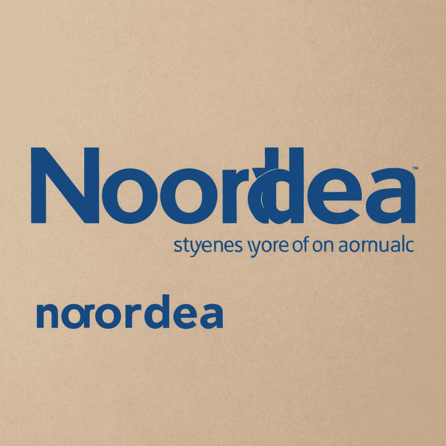 Nordean logo, sinivalkoinen teksti modernilla fontilla